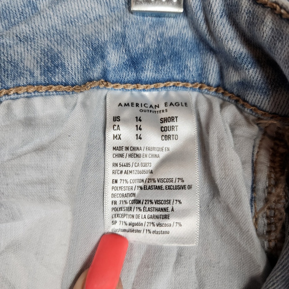 American Eagle Jeans Womens 14 Next Level Stretch Light Wash Skinny High Rise - Picture 9 of 9